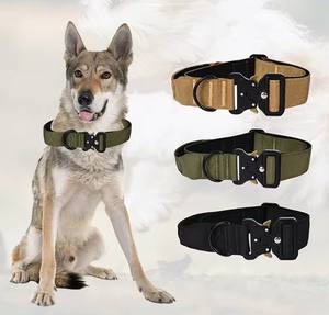 Collar para Mascotas, Juego de Correa para Perro, Anillo para Perro, Collar Táctico de Nailon Resistente, Collar de Entrenamiento para Perros para Caminar al Aire Libre - Product Image 1