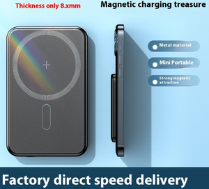 Ultra Slim 8 mét từ ngân hàng điện không dây 5000mAh/10000mAh PD 20 Wát sạc nhanh, 15 Wát sạc không dây cho các thiết bị di động - Product Image 4