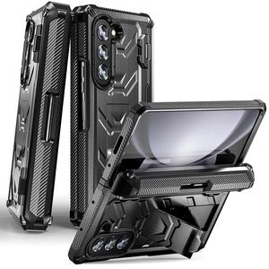 Funda protectora de pantalla integrada para Samsung <span class=keywords><strong>Galaxy</strong></span> <span class=keywords><strong>Z</strong></span> <span class=keywords><strong>Fold</strong></span> 5 de 7,6 pulgadas con soporte plegable en la parte posterior - Product Image 1