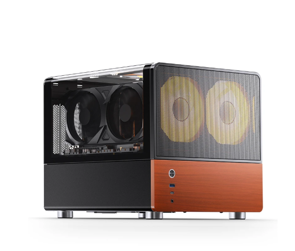 V12 Aluminum Alloy Acryl Mid Tower PC Case MicroATX/Mini-ITX/ATX/E-ATX Gaming Computer USB Front Port Fan Stock Power Supply