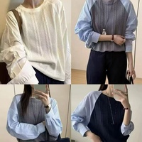 030 Cárdigan de Punto Trenzado Ecológico para Niñas, 330GSM, con Bordado de Lazo, Manga Larga, Ropa de Punto para Otoño e Invierno
