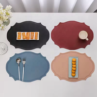Napperon en cuir PU rétro européen Tapis de table de salle à manger étanche