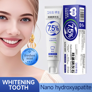 Pasta Dental con Hidroxiapatita: Blanqueamiento, Cuidado para <span class=keywords><strong>Dientes</strong></span> y Encías Sensibles, Protección Contra Caries, Control del <span class=keywords><strong>Sarro</strong></span>, Aliento Fresco, Eliminación <span class=keywords><strong>de</strong></span> Manchas - Product Image 2