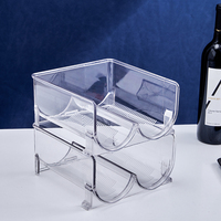 Support de bouteille de vin ou de cola en plastique PET transparent personnalisé, style zen asiatique, pour le camping