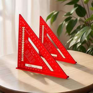 Sınır Ötesi Markasız Ahşap İşleme Üçgen Cetveli Alüminyum Alaşımlı Özel Dik Açılı 7 İnç Metrik 45 ve 90 Derece - Product Image 1