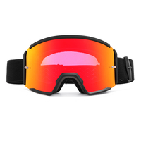 Lunettes de motocross polarisées UV400 anti-buée, anti-vent, anti-poussière, avec lentilles détachables, monture en TPU, sangle réglable pour motoneige