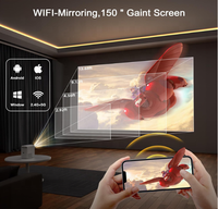 Smart Mini Android 12 Home Movie Electric Focus Auto Keystone 180 Proyector giratorio Full HD 1080P 4K Soporte 5G WiFi Proyector