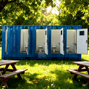 Baños Químicos Portátiles, Inodoros Móviles de Acero Prefabricados, Ecológicos, Duraderos, para Exteriores, Campamentos, Oficinas, Edificios, Apartamentos - Product Image 1