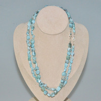 Perles de Larimar bleues naturelles les plus vendues en gros, 8-11 mm, pierres précieuses brillantes en vrac pour bijoux pour hommes et femmes, collier