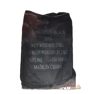 Pabrik & harga rendah besi oksida hitam 330 besi sintetis oksida hitam untuk cat dan pigmen semen beton batu bata