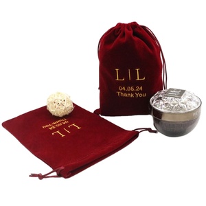Sacs de maquillage professionnels personnalisés en velours doux, écologiques, résistants aux chocs, avec cordon de serrage et logo, pour parfums et perruques - Vente en gros - Product Image 1