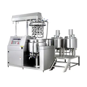 Cosmetic Chemical Shampoo Toothpaste Lotion Cream Production Line Equipment Vacuum Mixer Emulsifying Homogenizer Machine