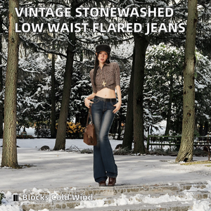 Nouveau Jean Évasé en Denim Épais et Respirant pour Femme, Taille Basse Élastique, Style Vintage Délavé, Séchage Rapide, Collection Hiver-Automne - Product Image 2