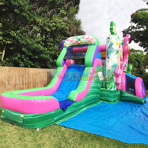 Castillo hinchable kids outdoor moonwalk jump bouncy castle <b>inflatable</b> flamingo bounce <b>house</b> and water slide - Product Image 2