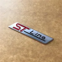 1 pièce Autocollant décoratif 3D en métal pour carrosserie de voiture, emblème ST Line, garantie 1 an, réutilisable, auto-adhésif, modèle 123