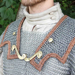 เกราะอลูมิเนียมน้ำหนักเบาสไตล์โรมัน segmentata chainmail เกราะยุคกลางของแท้สำหรับงานฝีมือโลหะโรมัน - Product Image 2