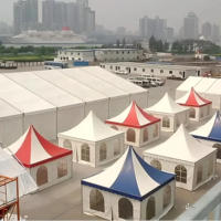 Carpa Pagoda de 5m*5m 10m*10m, Tamaño Personalizable, Carpa de Aluminio con Techo Alto, Impermeable, de PVC, para Alquiler en Festivales y Eventos al Aire Libre