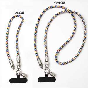 2025 Новый изготовленный на заказ 2 в 1 нейлоновый Плетеный Быстрый зарядный USB-кабель 1,2 м Тип C на C телефон ремешок PD 240 Вт зарядное устройство для iphone 17 16 15 - Product Image 2