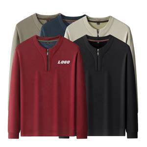 Felpa da Jogging mezza Zip da esterno felpa da uomo con cappuccio 1/4 con Zip <span class=keywords><strong>T</strong></span>-Shirt a maniche lunghe con Logo sportivo Plus Size - Product Image 4