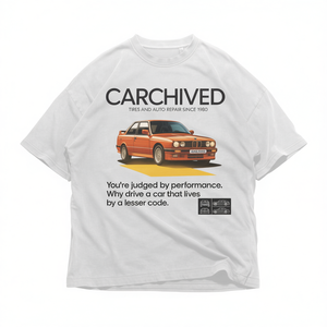 CARCHIVED T-shirt Grafica Auto Retrò Oversize Unisex Stile Vintage da Corsa Regalo per Amanti delle Auto - Product Image 3