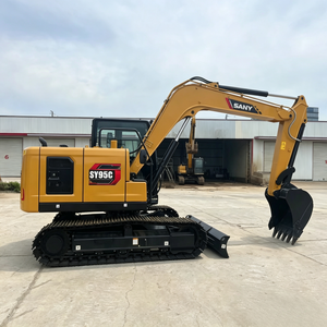 Meilleur prix, approvisionnement direct usine pour mini-excavatrice sur chenilles SY95C de 9 tonnes, capacité de godet de 0,38 m³, moteur Isuzu, conception compacte, haute performance - Product Image 1