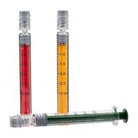 Seringue à embout Luer Lock en verre borosilicate pour huile concentrée, médicaments, pipettage, aiguilles, conteneurs d'emballage d'huile distillée