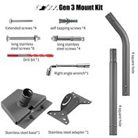 Standard-Installationskit mit Festrohr aus Kohlenstoffstahl und Aluminiumlegierungshalterung für Starlink Gen3 (ROV4 Standard)
