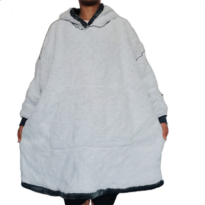 <span class=keywords><strong>Felpa</strong></span> Oversize Personalizzata in <span class=keywords><strong>Pile</strong></span> 100% Poliestere Trapuntata Semplice Comoda con Cappuccio <span class=keywords><strong>Coperta</strong></span> Indossabile Tessuta all'Ingrosso - Product Image 5