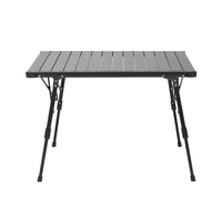 Meubles d'extérieur modernes, table de pique-nique portable, légère, en alliage d'aluminium, pliable, réglable en hauteur, pour la plage