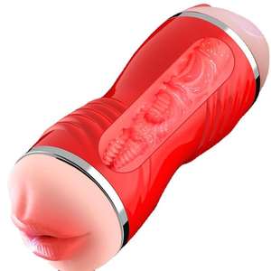 Masturbador Masculino 2 en 1 Boca Realista Muñeca Sexual con Boca Texturizada Vagina Apretada Masturbador Garganta Profunda Juguetes Sexuales Orales para Hombres - Product Image 1