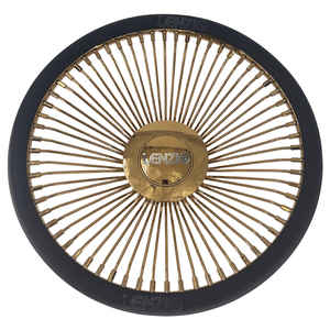 Volante de 64 radios dorado/cromado con centro flotante de 15 pulgadas para autos clásicos - Product Image 4