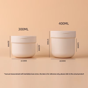 Trắng Matte <span class=keywords><strong>PP</strong></span> Nhựa Container Jar 300G/400G Với Lật Top <span class=keywords><strong>Cap</strong></span> Cho Mặt Kem Tùy Chỉnh Logo & Muỗng - Product Image 3