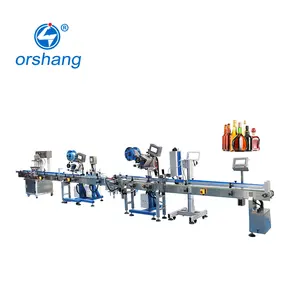 Complete Automatic Filling Water Oil Vial Juice Beverage Bottle Filling Capping And Labeling Production Line