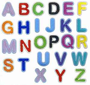 Nouvelles mini-lettres brodées colorées de 1,8 cm de hauteur avec support thermocollant - Product Image 2