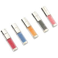 Unidad flash USB de alta calidad con logotipo personalizado, cristal transparente de velocidad rápida, USB 2,0, nuevo, 4Gb, 8Gb, 16Gb, 32Gb, 64Gb