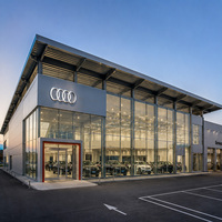 Centro de Concesionarios de Automóviles, Sala de Exhibición de Vehículos Moderna, Diseño Personalizado, Solución de Estructura de Acero, Edificio para Salas de Exhibición de Autos