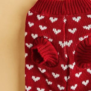 <span class=keywords><strong>Pull</strong></span> en tricot pour chien, chat, animal <span class=keywords><strong>de</strong></span> compagnie, vêtements d'hiver doux et chauds, rose, motif cœur, vêtements <span class=keywords><strong>de</strong></span> fête - Product Image 6