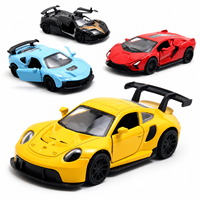 YZMODEL CE CPC Bersertifikat ASTM Skala 1:43 Roda Ramah Lingkungan Pintu Mini Dapat Dibuka Tarik Mundur 911Supercar Mainan Diecast Logam
