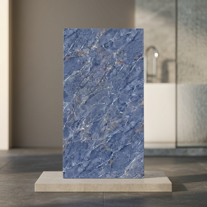 Perlato Blue 600x1200mm Fine Carving Glossy Porcelain Marble Floor And <b>Wall</b> Tiles - Product Image 2