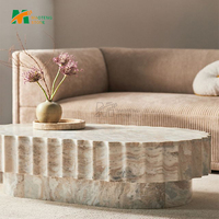 Table basse en marbre MTSTONE, style unique et luxueux, ensemble de tables basses pour salon, meubles de salon, table basse d'appoint pour l'intérieur d'un appartement