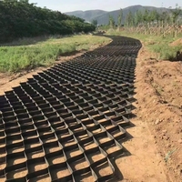 Высокопрочные геосетчатые панели из HDPE для защиты склонов и стабилизации дорожного основания