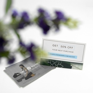 Tarjeta de Agradecimiento Personalizada al por Mayor, Tarjeta de Regalo de Papel, Promoción de Descuento, Vale de Regalo, Tarjeta de Cupón para Promoción de Productos - Product Image 4