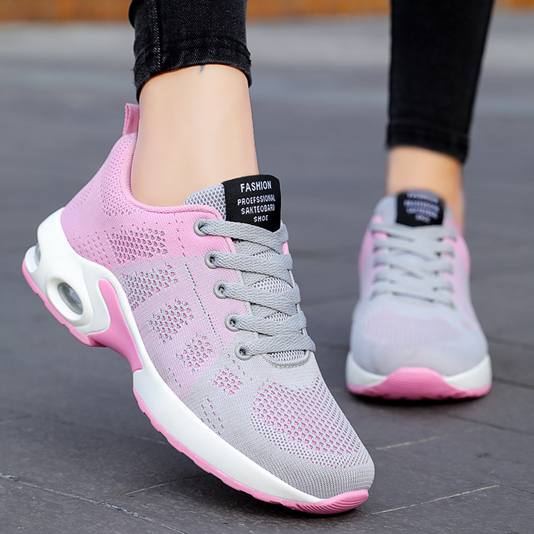 2021 Hot Sale Women's Thin Breathable Running Shoes Mesh Sports Fitness Casual Sneakers for Ladies