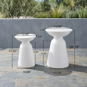 Mesa de Centro Redonda Moderna de 12-15 Pulgadas, Mueble Decorativo para Sala de Estar, Mesa Auxiliar Contemporánea - Product Image 5