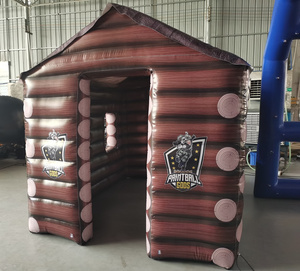 Refugio de <span class=keywords><strong>Paintball</strong></span> inflable con tema de casa de madera de 0,6mm personalizado - Product Image 2