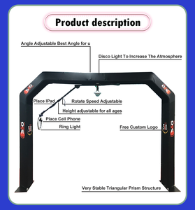 Miễn phí vận chuyển trong 48h Polaroid ở nhà Photo Booth <span class=keywords><strong>Battery</strong></span> Powered thay đổi màu sắc LED ánh sáng triển lãm thương mại triển lãm 360 ảnh khởi động - Product Image 2
