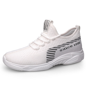 Baskets blanches pour hommes, chaussures rehaussantes à talons cachés, respirantes, avec semelle intérieure augmentant la hauteur de 6 cm, style sport décontracté - Product Image 3