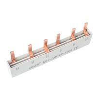 Barre omnibus en cuivre 100A Z3P pour MCB, 3 pôles 6 voies 100A, système de distribution d'énergie électrique