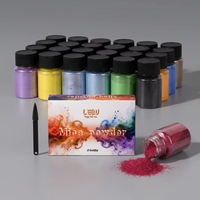 LEQU Happy And Fun Bulk Mica-Pulver-Set 24 Farben, Harzfarbpigment für Bastelbedarf Großhandel