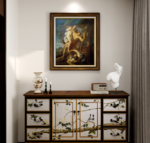 Pinturas al óleo desnudas de dama y hombre sexy sobre lienzo decoración de arte de pared de dormitorio impresa moderna - Product Image 6